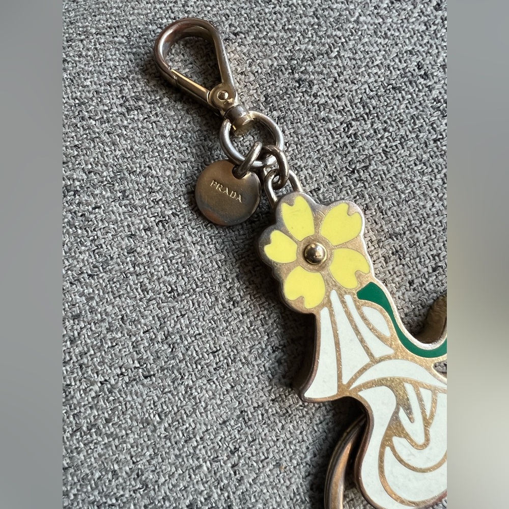 Prada Floral keychain bag charm - Picture 3 of 5